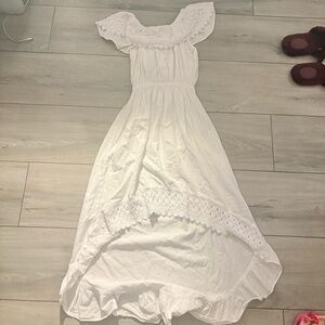 Cute soft white off the shoulder dress